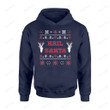 "Hail Santa" Heavy Metal Xmas Ugly Holiday Sweater T-shirt - Standard Hoodie