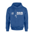 #1 Fishing Rod Dad Fisherman Father's Day Hoodie