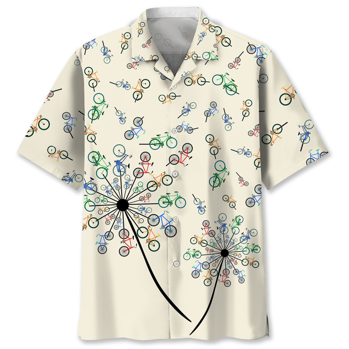 Cycling dandelion hawaii shirt
