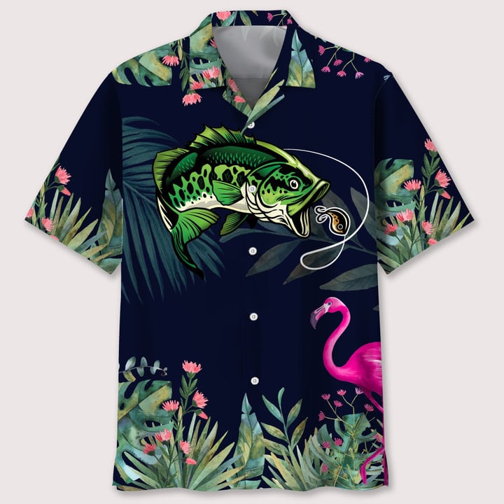 fishing tropical leaf hawaii shirt