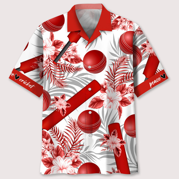 cricket red hawaii shirt