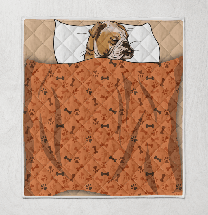 bulldog sleep quilt