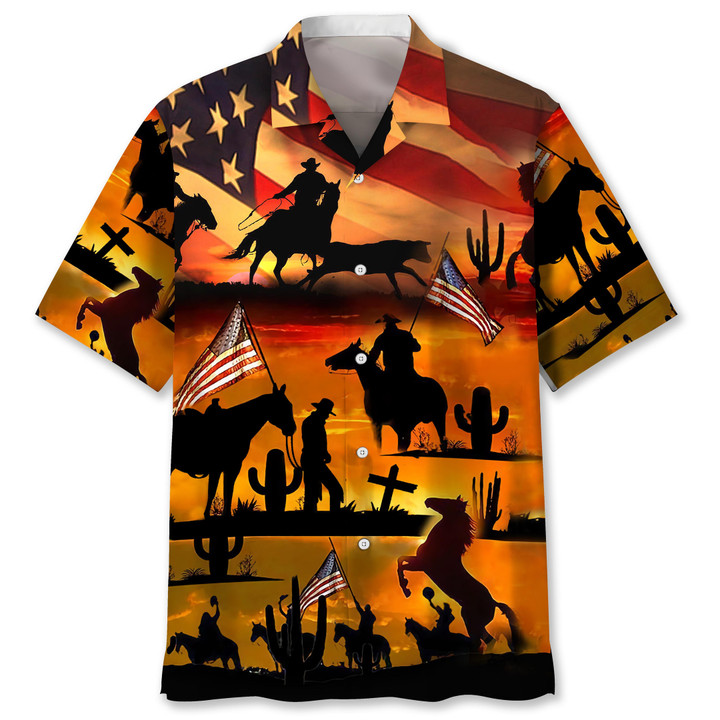 Cowboy Usa Hawaiian Shirt