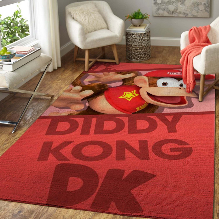 Video Game Fans Diggy Kong Area Rug – Gaming Home Decor – HomeBeautyUS