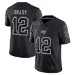Tom Brady #12 Tampa Bay Buccaneers Reflective Limited Jersey - Black