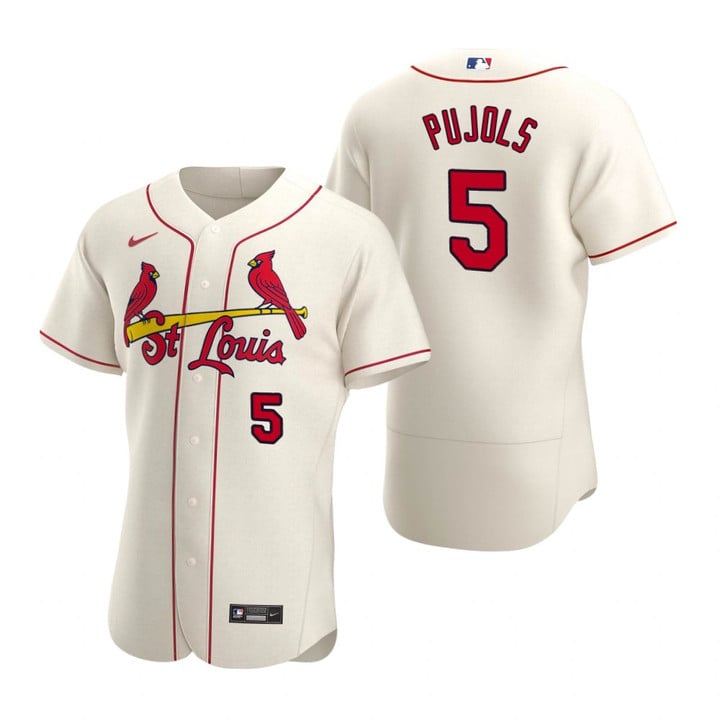 Men's #5 Albert Pujols Home Jersey - All Stitched