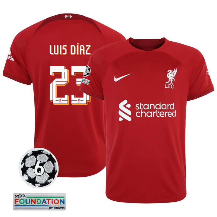 Liverpool 22/23 Home Jersey Player- Premier League & C1 Patch