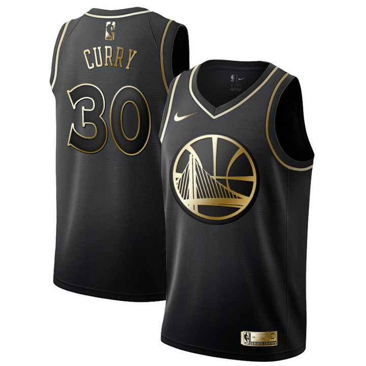 Stephen Curry Warriors Champions Stitched Jersey - Trophy Patch