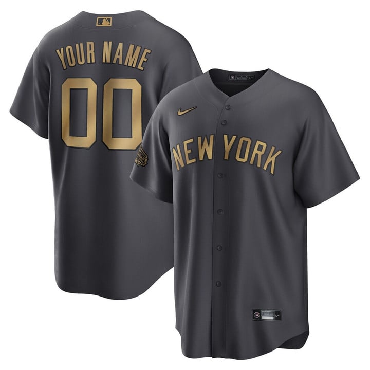 Men's NY Yankees Charcoal 2022 All-Star Game Cool Base Jersey - American League