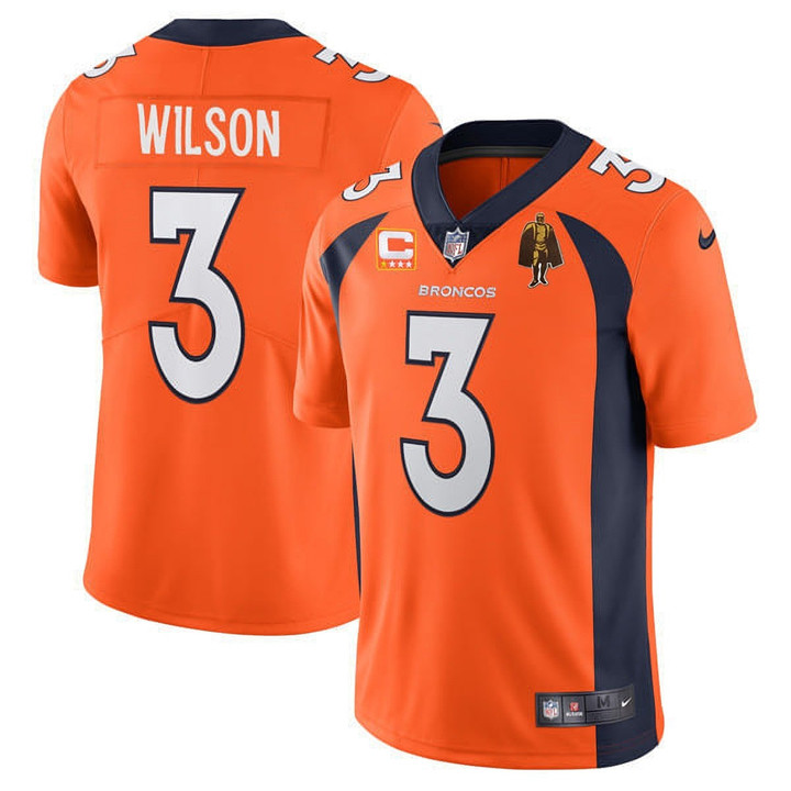 Men's #3 Russell Wilson Denver Broncos Vapor Limited Jersey - All Stitched