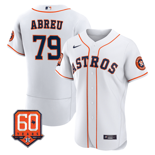 Houston Astros #79 José Abreu Jersey 60th Anniversary Patch - All Stitched