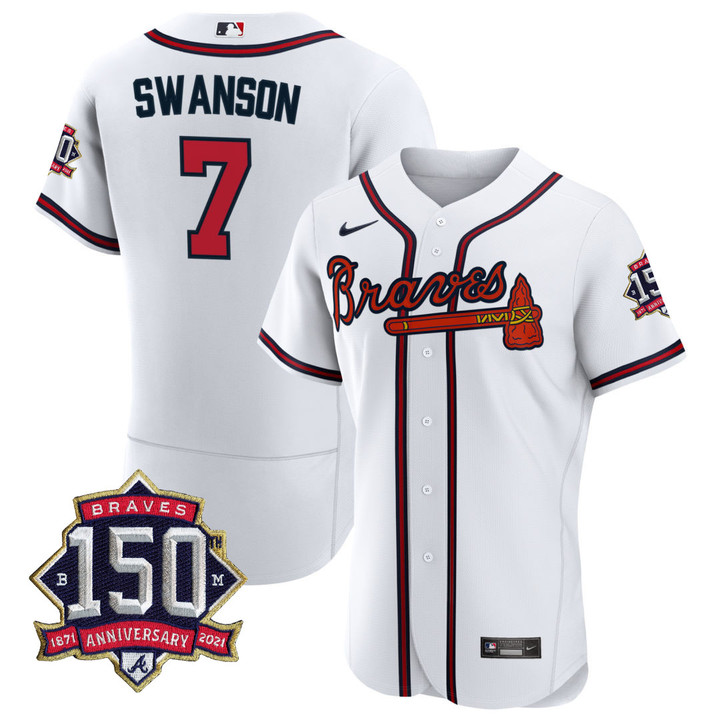 Atlanta Braves Dansby Swanson White Jersey
