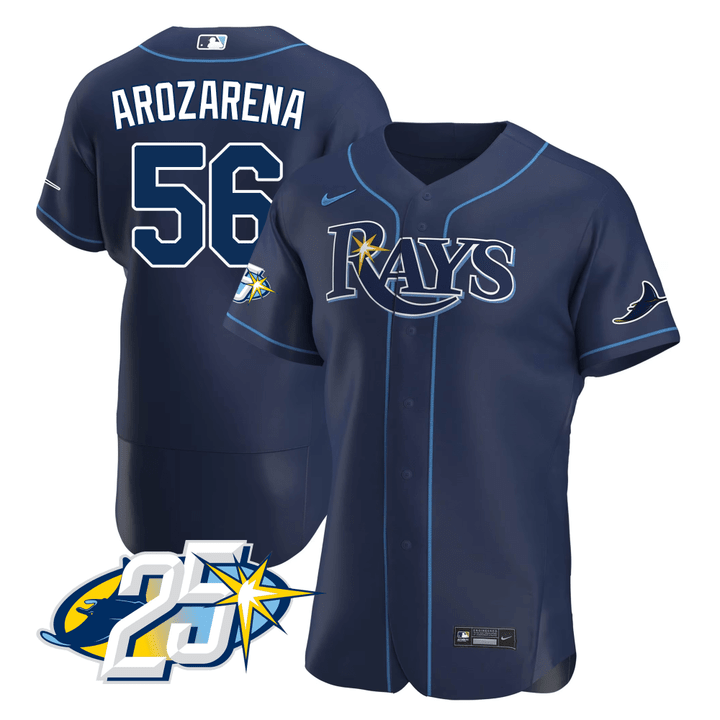 Tampa Bay Rays Players Stitched Jersey - 25th Anniversary Patch
