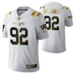 New England Patriots Davon Godchaux 92 2021 NFL Golden Edition White Jersey Gift For Patriots Fans