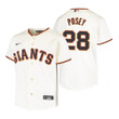 Youth San Francisco Giants #28 Buster Posey 2020 Alternate Cream Jersey Gift For Giants Fans