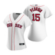 Womens Boston Red Sox #15 Dustin Pedroia 2020 White Jersey Gift For Red Sox Fans