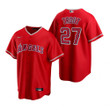 Mens Los Angeles Angels #27 Mike Trout 2020 Alternate Red Jersey Gift For Phillies Fans