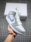 Nike Wmns Air Jordan 1 Mid 'Grey Blue' BQ6472-105