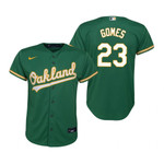 Youth Oakland Athletics #23 Yan Gomes 2020 Kelly Green Jersey Gift For Athletics Fans
