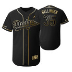 Los Angeles Dodgers #35 Cody Bellinger Mlb 2019 Golden Edition Black Jersey Gift For Dodgers Fans