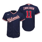 Youth Washington Nationals #11 Ryan Zimmerman 2020 Alternate Navy Jersey Gift For Nationals Fans