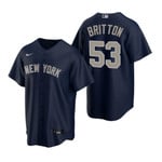 Mens New York Yankees #53 Zack Britton 2020 Alternate Navy Jersey Gift For Yankees Fans