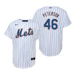 Youth New York Mets #46 David Peterson 2020 Alternate White Jersey Gift For Mets Fans