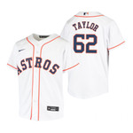 Youth Houston Astros #62 Blake Taylor 2020 White Jersey Gift For Astros Fans