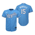 Youth Kansas City Royals #15 Whit Merrifield Collection 2020 Alternate Light Blue Jersey Gift For Royals Fans