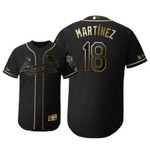 St. Louis Cardinals #18 Carlos Martinez Mlb 2019 Golden Edition Black Jersey Gift For Cardinals Fans