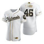 Washington Nationals #46 Patrick Corbin Mlb Golden Edition White Jersey Gift For Nationals Fans