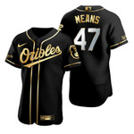 Baltimore Orioles #47 John Means Mlb Golden Edition Black Jersey Gift For Orioles Fans