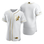 New York Yankees Mlb Golden Edition White Jersey Gift For Yankees Fans