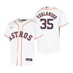 Youth Houston Astros #35 Justin Verlander 2020 White Jersey Gift For Astros Fans