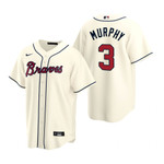Mens Atlanta Braves #3 Dale Murphy 2020 Alternate Cream Jersey Gift For Braves Fans