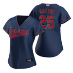 Womens Minnesota Twins #25 Bryon Buxton 2020 Navy Jersey Gift For Twins Fans