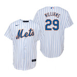 Youth New York Mets #29 Trevor Williams 2020 Alternate White Jersey Gift For Mets Fans