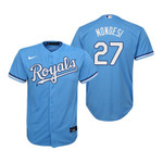 Youth Kansas City Royals #27 Adalberto Mondesi Collection 2020 Alternate Light Blue Jersey Gift For Royals Fans