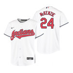 Youth Cleveland Baseball #24 Triston Mckenzie 2020 Alternate White Jersey Gift For Cleveland Baseball Fans