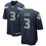 Seattle Seahawks Drew Lock 3 NFL College Navy Captain Vapor Limited Jersey Gift For Seahawks Fans