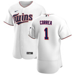 Minnesota Twins Carlos Correa 1 MLB White Home Patch Jersey Gift For Twins Fans