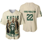 Milwaukee Bucks Khris Middleton 22 NBA Team 3D Allover Style Gift For Bucks Fans Middleton Fans