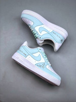Nike Air Force 1 07 Low White Blue Black Shoes CW2288-303