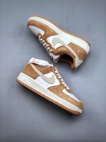 Nike Air Force 1 07 Low White Brown Wheat Shoes BQ8988-104