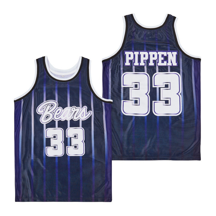 Central Arkansas Bears Scottie Pippen 33 Great Player Blue Basketball Jersey Gif For Bears Fans