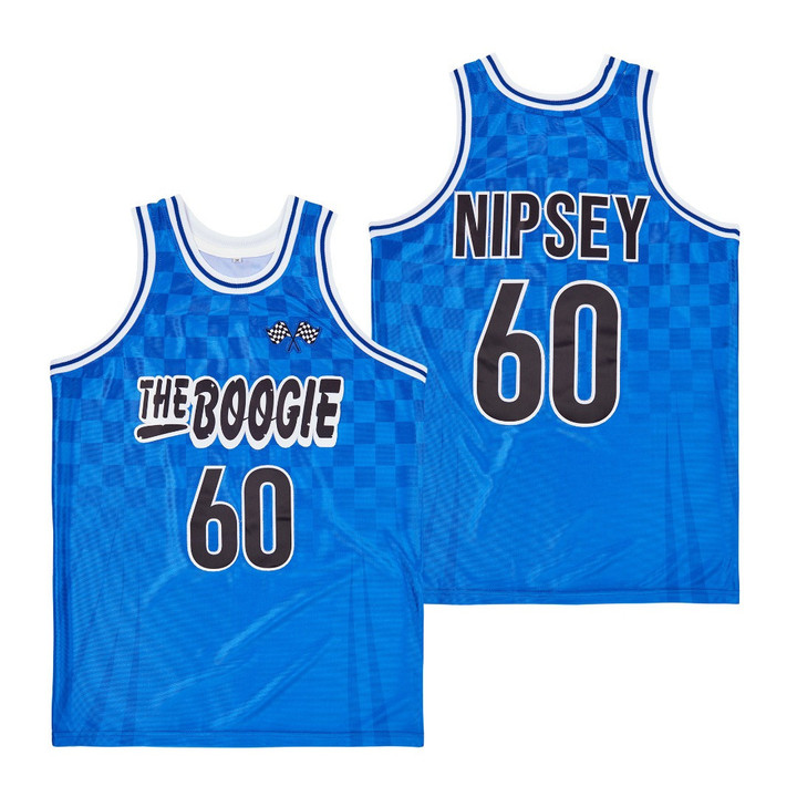 The Boogie Nipsey 60 Tourament Hip Hop Blue Basketball Jersey Gift For The Boogie Fans