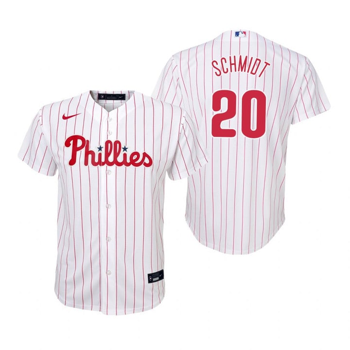 Youth Philadelphia Phillies #20 Mike Schmidt 2020 Home White Jersey Gift For Phillies Fans