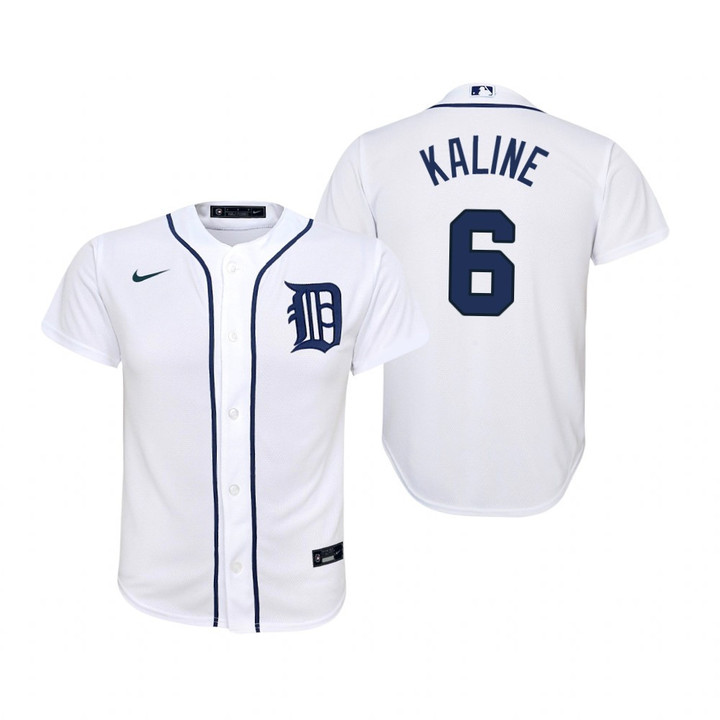 Youth Detroit Tigers #6 Al Kaline Collection 2020 Alternate White Jersey Gift For Tigers Fans