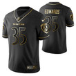 Baltimore Ravens Gus Edwards 35 2021 NFL Golden Edition Black Jersey Gift For Ravens Fans