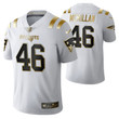 New England Patriots Raekwon McMillan 46 2021 NFL Golden Edition White Jersey Gift For Patriots Fans